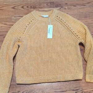 Sunrise Knit Crewneck Sweater - Mustard